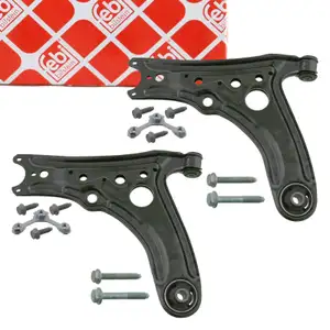 2x febi 33369 PROKIT Querlenker + Lager f&uuml;r VW Polo 6N2 Lupo SEAT vorne unten 6X0407151A