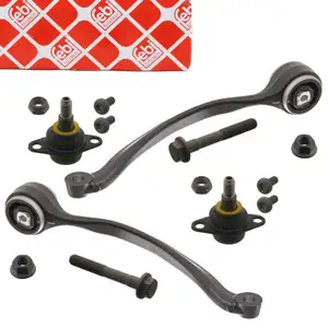 2x febi Querlenker + Traggelenk f&uuml;r BMW 3er E90 E91 E92 X1 xDrive Vorderachse hinten unten