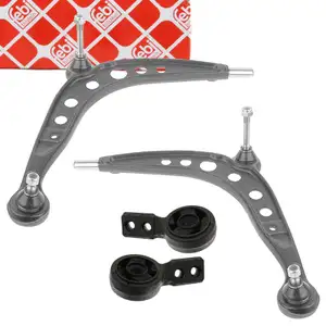 2x febi Querlenker Lenker + Lager f&uuml;r BMW 3er E30 316-323i mit Klima vorne unten