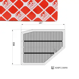 febi Luftfilter Motorluftfilter Luftfiltereinsatz f&uuml;r BMW 5er M5 S63 vorne links