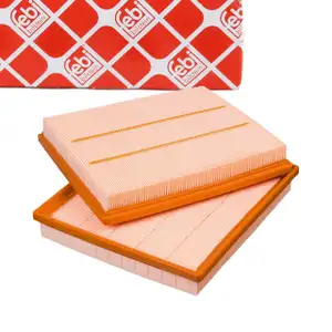 febi 100358 Satz Motorluftfilter Luftfiltereinsatz für MERCEDES W211 X164 OM629 2 Stück