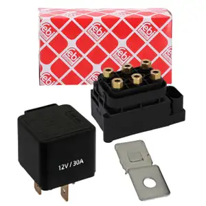 febi Magnetventil + Relais 30A Kompressor Luftfederung f&uuml;r AUDI Q7 4LB VW Touareg 7L