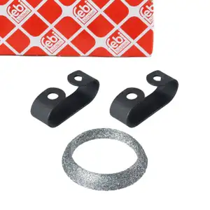 febi Montagesatz Abgasrohr für VW Golf 1 2 Passat B3/B4 Caddy 1 Transporter SEAT Toledo 1