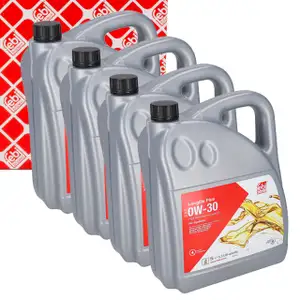 20L febi 194638 0W-30 Motor&ouml;l f&uuml;r BMW Longlife-04 MB 229.31/51/52 VW 504/507.00