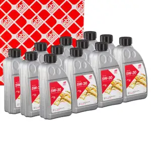 12L febi 108360 5W-30 Motor&ouml;l f&uuml;r MB 266.51/52 MB 229.31/51 RN0720 RN17 Fiat 9.55535-S4