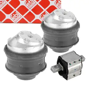 2x febi engine mounts + transmission mounts for MERCEDES W210 S210 E200 Kompressor E200/220/270CDI