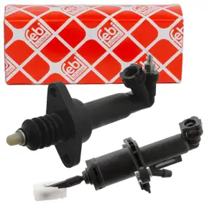 2x febi Nehmerzylinder + Geberzylinder Kupplung f&uuml;r VW Polo 5 A1 8X Ibiza 4 Fabia 2 MQ250