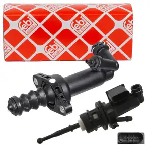 2x febi Nehmerzylinder + Geberzylinder Kupplung f&uuml;r VW Passat B6 B7 ab Fgst. 8000001