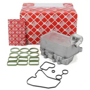 febi Ölkühler + Dichtungen Set für VW Touareg 7P AUDI A4 B8 A5 A6 C7 A7 Q5 8RB 4LB 3.0 TDI