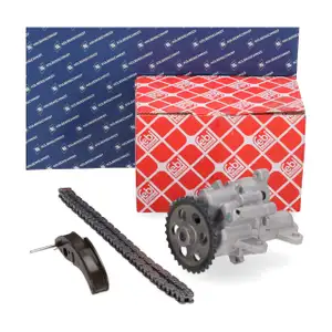 febi &Ouml;lpumpe + KOLBENSCHMIDT Steuerkettensatz f&uuml;r CITROEN PEUGEOT FORD LAND ROVER 2.2D
