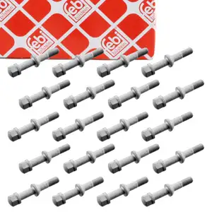 20x febi 100940 Radschraube M12x1,5mm f&uuml;r MERCEDES W201 W124 W126 C126 R107 R129 Sprinter