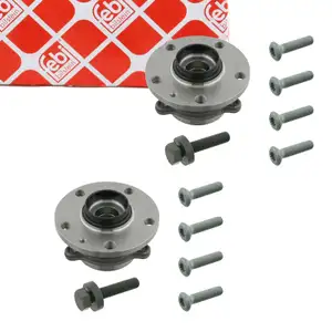 2x febi 27317 Radnabe f&uuml;r VW Golf 5 6 Passat B6 B7 Sharan Tiguan Touran A3 vorne o. hinten