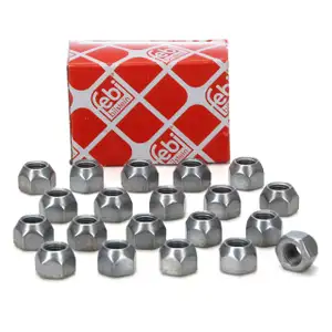 20x febi 40247 Radmutter M12x1,5mm f&uuml;r FORD B-Max C-Max Fiesta Focus Kuga Mondeo