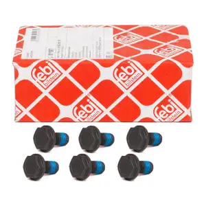6x febi 01197 Schwungradschraube M10x1mm für VW Golf 2 3 4 Passat Polo Touran T3 T4 T5