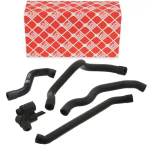 febi Schlauch Set Kurbelgeh&auml;use f&uuml;r MERCEDES W203 W210 W211 W463 W163 W251 M112 M113