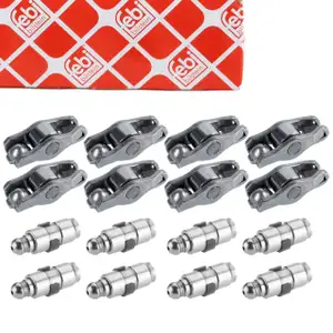 8x febi Kipphebel + 8x Ventilstößel für FIAT FORD MAZDA OPEL PSA TOYOTA VOLVO 1.4/1.5/1.6D