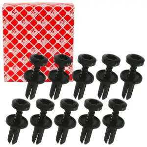 10x febi Spreizniete Befestigung Karosserie für AUDI CITROEN PORSCHE PEUGEOT RENAULT VW