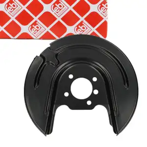 febi Spritzblech Bremsscheibe f&uuml;r VW Golf 7 A3 8V Q2 GA Ateca Leon 5F Karoq hinten links