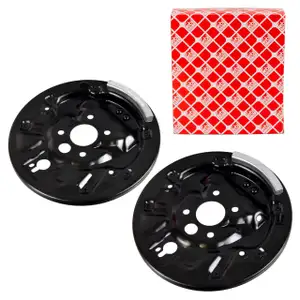 2x febi Spritzblech Bremsscheibe f&uuml;r VW Polo 5 1KC SKODA Octavia 1 1KG/1KN 1KC hinten