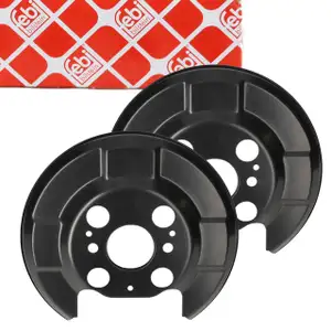 2x febi 186132 Spritzblech Abdeckblech Bremsscheibe f&uuml;r HONDA Civic 8 Hatchback FN hinten