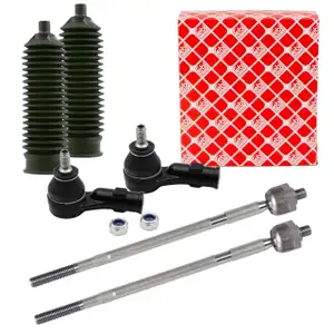 2x febi Spurstange Axialgelenk + Spurstangenkopf + Manschette f&uuml;r FORD Focus 1 MK1 vorne