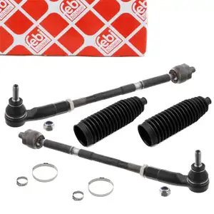 2x febi Spurstange + Kopf + Manschette f&uuml;r VW Golf 5 6 7 8P 8V Leon 1P 5F Octavia 3 vorne