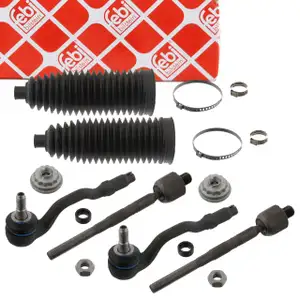 2x febi Spurstange + Spurstangenkopf + Manschette f&uuml;r BMW X5 X5M E70 X6 X6M E71 E72 vorne