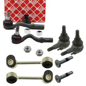 2x febi Spurstangenkopf + 2x Traggelenk + 2x Koppelstange f&uuml;r MERCEDES W210 S210 vorne