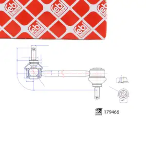 febi 179466 Koppelstange Stabilisator f&uuml;r TESLA Model X 5YJX Vorderachse 102739100B