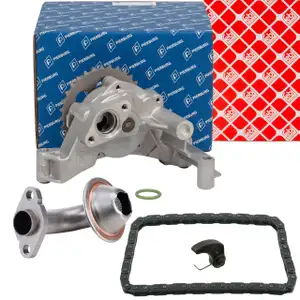 febi Steuerkettensatz + PIERBURG Ölpumpe + ORIGINAL Saugrohr für VW Passat B5 1.6-2.0