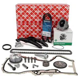 INA Steuerkettensatz + INA Wasserpumpe + Keilriemen für VW Golf 6 Passat B6 Polo 5 1.4 TSI