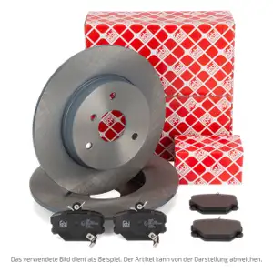 febi Bremsscheiben + Bremsbel&auml;ge f&uuml;r VW Golf 1 2 3 Passat B1 B2 Vento SEAT Ibiza 2 vorne