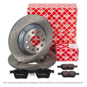 febi Bremsscheiben + Bremsbeläge für VW Golf 8 AUDI A3 8Y SEAT Leon SKODA Octavia 4 hinten