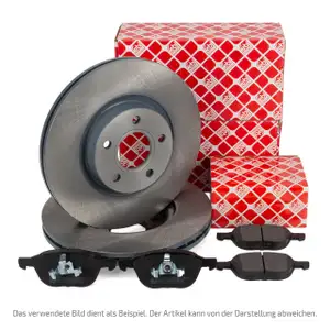 febi Bremsen Set Bremsscheiben + Bremsbel&auml;ge f&uuml;r RENAULT Laguna 2 16/17 Zoll vorne
