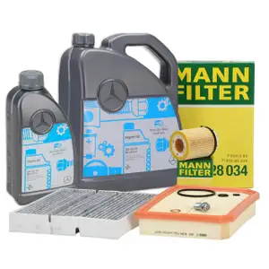 Filterset + 6L ORIGINAL 5W30 MB 229.51 Motor&ouml;l f&uuml;r MERCEDES W/V177 W247 C/X118 H/X247 M260