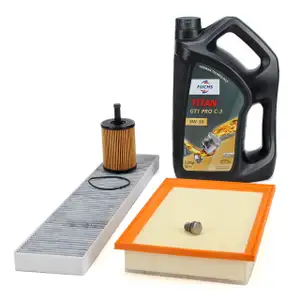 3-piece filter set + 5L FUCHS 5W30 engine oil for VW Sharan, SEAT Alhambra, and Ford 1.9/2.0 TDI