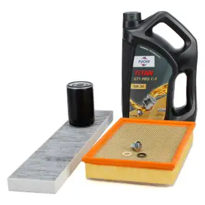 Filterset 3-tlg + 5L FUCHS 5W30 Motor&ouml;l f&uuml;r FORD Galaxy WGR 2.0i 2.3 16V bis 03./05.2000