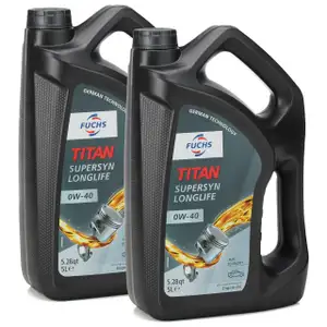 10L 10 Liter FUCHS TITAN SUPERSYN LONGLIFE 0W-40 Motor&ouml;l &Ouml;l f&uuml;r MB 229.5 VW 502/505.00