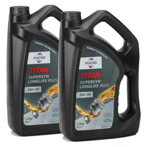 10L 10 Liter FUCHS TITAN SUPERSYN LONGLIFE PLUS 0W-30 Motor&ouml;l f&uuml;r VW 503.00 506.00/01