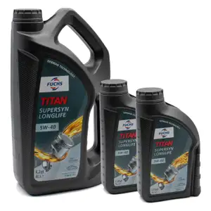 6L FUCHS TITAN SUPERSYN LONGLIFE 5W-40 Engine Oil BMW LL-01 VW 502/505.00 MB 229.5