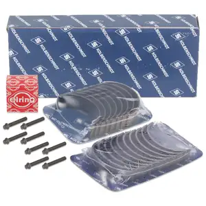 KOLBENSCHMIDT Kurbelwellen + Pleuellagersatz + 8x ELRING Schraube f&uuml;r VAG 1.8/2.0 TSI