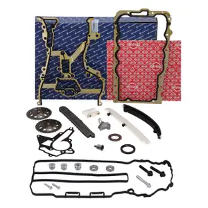 KOLBENSCHMIDT Steuerkettensatz + ELRING Dichtungen f&uuml;r OPEL Astra G H Corsa C D 1.4 Z14XEP