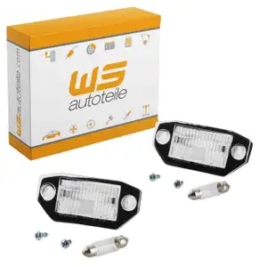 2x Kennzeichenleuchte + C5W Gl&uuml;hlampe f&uuml;r FORD Mondeo 3 MK3 10.2000-03.2007