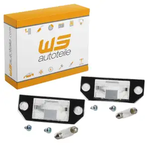 2x Kennzeichenleuchte + Glühlampen für FORD FOCUS C-MAX / C-MAX (DM2) FOCUS II