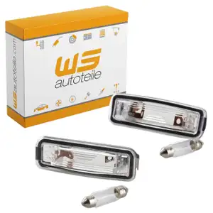 2x Kennzeichenleuchte Nummernschildleuchte + C5W Glühlampen für FORD Focus 1 MK1