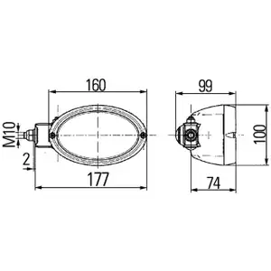 HELLA 1GA996161-301 HALOGEN H3 Arbeitsscheinwerfer Zusatzscheinwerfer 12V 110W IP5K9K