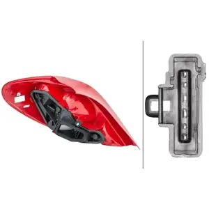 HELLA Heckleuchte R&uuml;ckleuchte f&uuml;r PEUGEOT 207 207+ WA WC bis 08.2009 rechts 6351.Y7