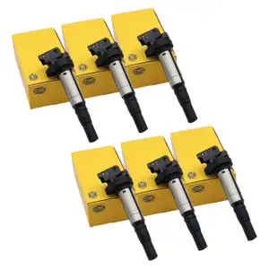 6x HELLA 5DA358057-081 Z&uuml;ndspule f&uuml;r BMW 1er 2er 3er 4er 5er X1 X3 X5 X6 Z4 M54 S54 N51-55