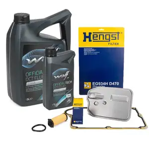 HENGST Getriebefilter Satz 7-Gang 724.0 DCT + 6L WOLF Getriebe&ouml;l MERCEDES W176/177/246/247