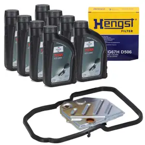 HENGST Getriebefilter Satz MB 722.5 + 8L FUCHS Getriebe&ouml;l f&uuml;r MERCDES W124 W210 W126 W140